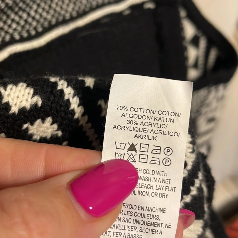 LUCKY BRAND women’s moto sweater knit jacket / cardigan diagonal zipper size Med